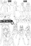 Usagi/Sailor Moon (anime) model sheet